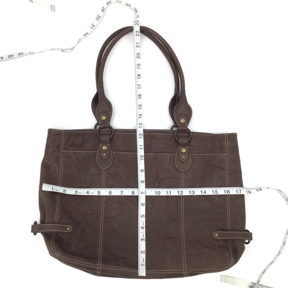 J Jill Brown Textured Embossed Leather Tote - Picture 16 of 16